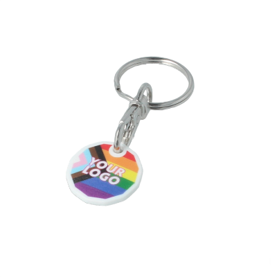 Recycled PRIDE New Trolley Coin Keyring