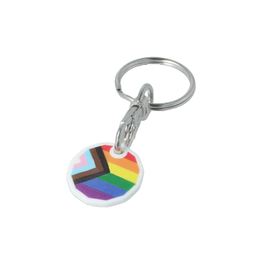 Recycled PRIDE New Trolley Coin Keyring