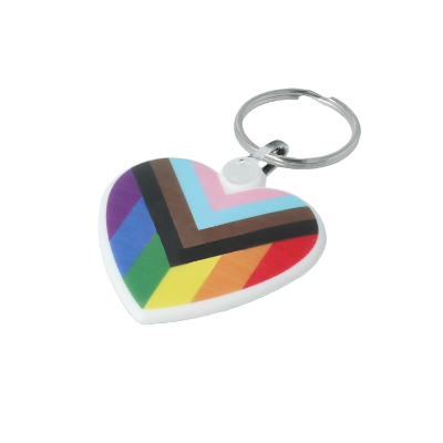Recycled PRIDE Heart Shaped Keyring