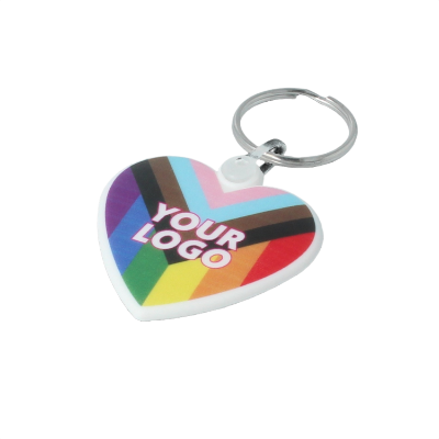 Recycled PRIDE Heart Shaped Keyring