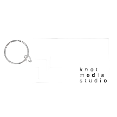 Recycled 80 x 50mm Rectangle Keyring