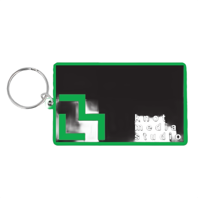 Recycled 80 x 50mm Rectangle Keyring