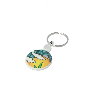 Recycled 30mm Circular Keyring