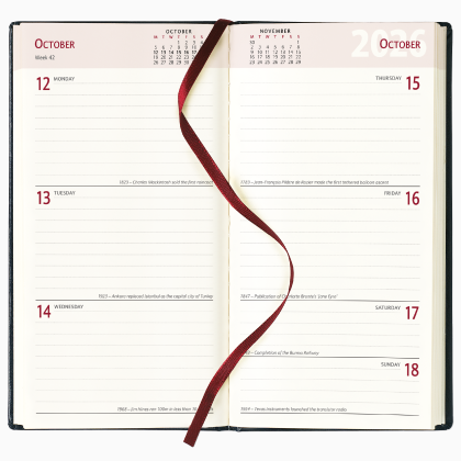 Sorrento Week To View Portrait Pocket Diary - Ivory