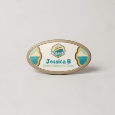 Always Recycled Select Name Badge - Oval - Magnet back