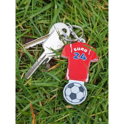 Recycled Shirt Shaped Trolley Stick Keyring