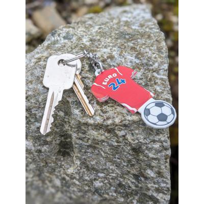 Recycled Shirt Shaped Trolley Stick Keyring