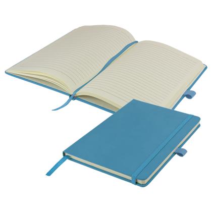 Watson A5 Budget Lined Soft Touch PU Notebooks in Teal