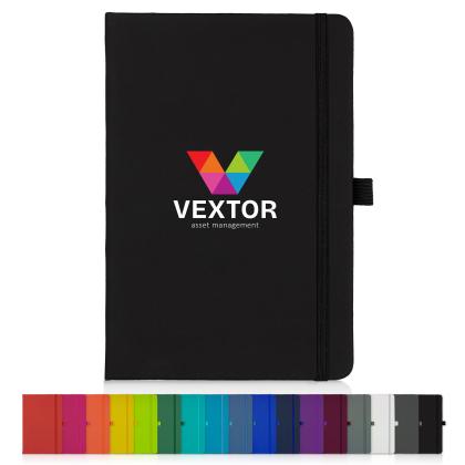 Watson A5 Budget Lined Soft Touch PU Notebooks in Black