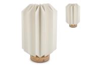 Coollux foldable paper LED lamp Eos on wooden base, 25 cm (letterbox size)