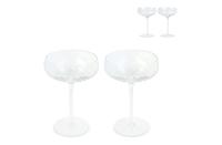 Byon Opacity set of 2 champagne glasses with stylish glass pattern 300ml
