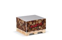 Cube pad 10x10x5cm on wooden pallet