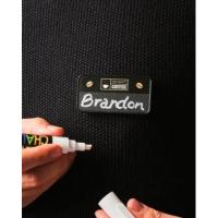 Always Recycled Chalkboard Name Badge &ndash; Rectangular Low Window - Combo Clip