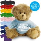 Printed 20cm Charles Jointed bear - Baby Blue t-shirt