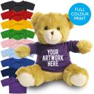 Printed 25cm Elizabeth bear - Purple t-shirt
