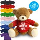 Printed 20cm Richard Bear - Red t-shirt