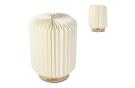 Coollux foldable paper LED lamp Aurora on wooden base, 22cm