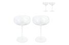 Byon Opacity set of 2 champagne glasses with stylish glass pattern 300ml