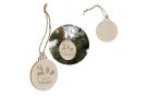 Bauble shaped wooden Christmas ornament
