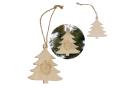 Tree shaped wooden Christmas ornament