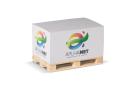 Rectangle pad 12x8x6cm on wooden pallet