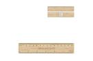 Bamboo ruler 15cm