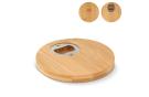 Bamboo coaster & bottle opener