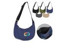 PU-coated R-PET 600D half moon sling bag 20L