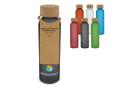 Frosted recycled glass bottle with cork lid 500ml