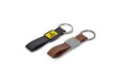 Keyring Metal, real leather