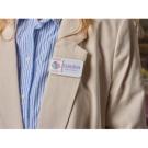 Always Recycled Reusable Name Badge &ndash; Rectangular Right Window - Safety Pin