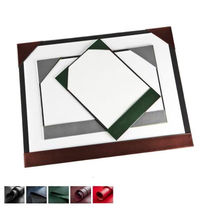 Universal Leather A2 Desk Pad Blotter, made in the UK in a choice of 5 colours.