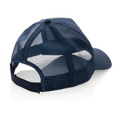 Impact AWARE&trade; Brushed rcotton 5 panel trucker cap 190gr