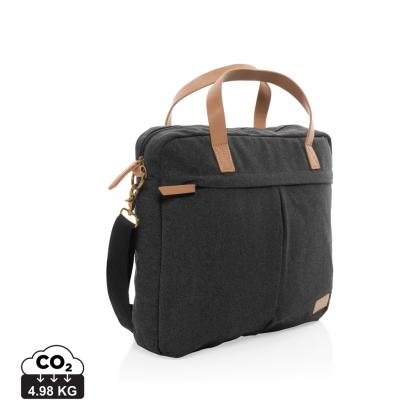 Impact AWARE&trade; 16 oz. recycled canvas laptop bag