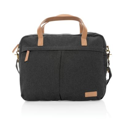 Impact AWARE&trade; 16 oz. recycled canvas laptop bag
