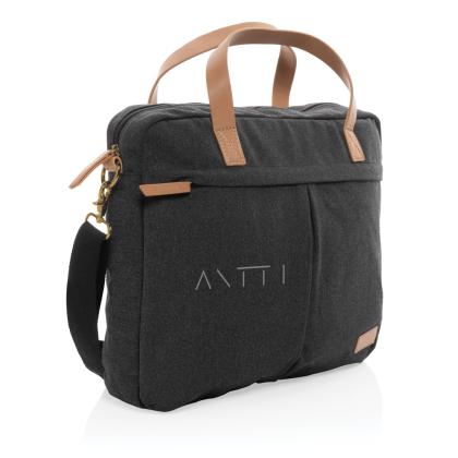 Impact AWARE&trade; 16 oz. recycled canvas laptop bag