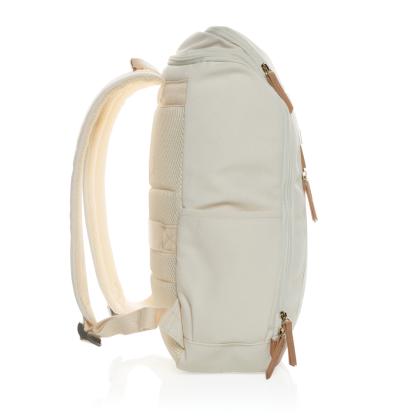 Impact AWARE&trade; 16 oz. recycled canvas 15" laptop backpack