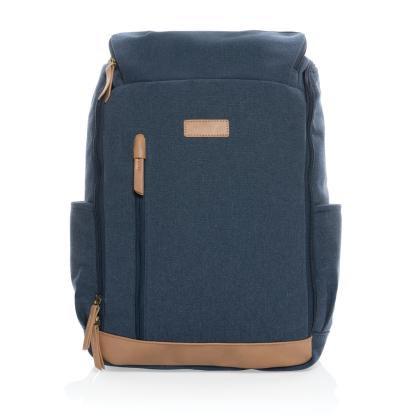 Impact AWARE&trade; 16 oz. recycled canvas 15" laptop backpack