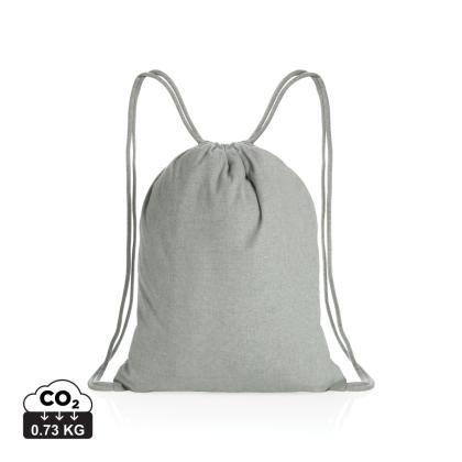 Impact AWARE™ recycled cotton drawstring backpack 145g