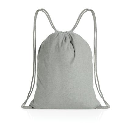 Impact AWARE™ recycled cotton drawstring backpack 145g