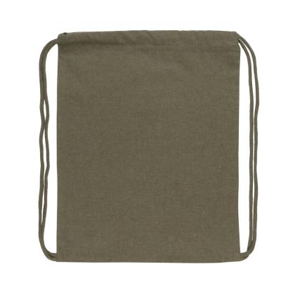 Impact AWARE&trade; recycled cotton drawstring backpack 145g
