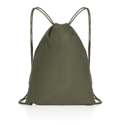 Impact AWARE&trade; recycled cotton drawstring backpack 145g
