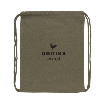 Impact AWARE&trade; recycled cotton drawstring backpack 145g