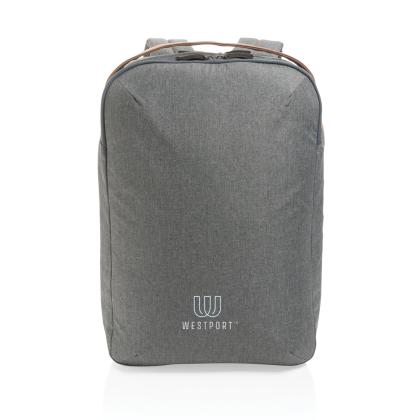 Impact AWARE&trade; 300D two tone deluxe 15.6" laptop backpack