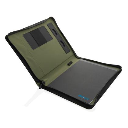 Impact Aware&trade; deluxe 300D tech portfolio with zipper