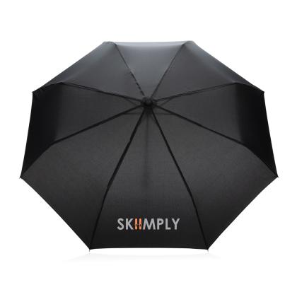 20.5" Impact AWARE™ RPET 190T Pongee bamboo mini umbrella