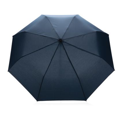 20.5" Impact AWARE™ RPET 190T Pongee bamboo mini umbrella