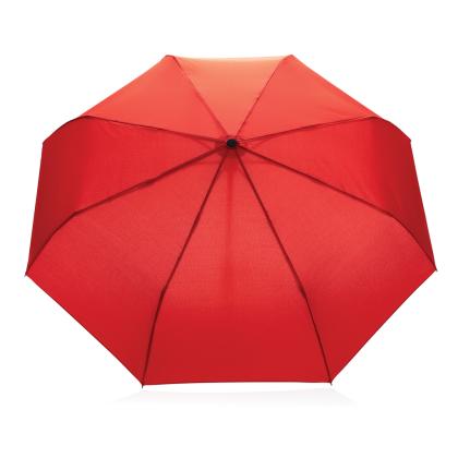 21" Impact AWARE&trade; RPET 190T bamboo auto open/close umbrella