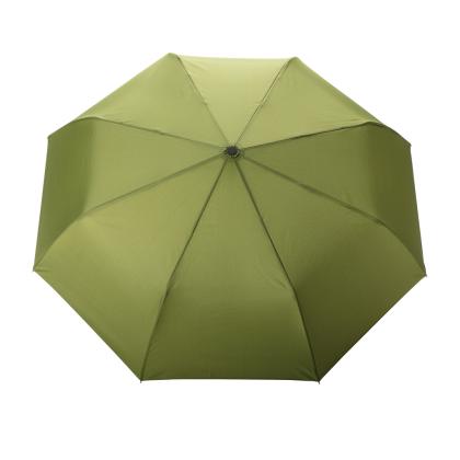 21" Impact AWARE™ RPET 190T bamboo auto open/close umbrella