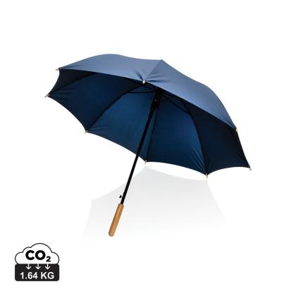 23" Impact AWARE&trade; RPET 190T auto open bamboo umbrella